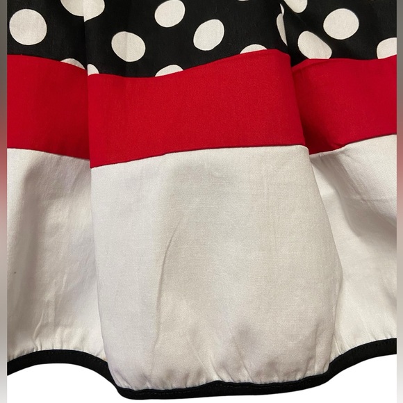 Nihsating Vintage Style Black Red White Polka Dot Rockabilly Swing Dress XL - Picture 5 of 8